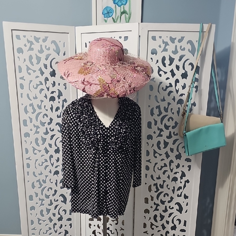 INC International Concepts Black and White Polka Dot Dress